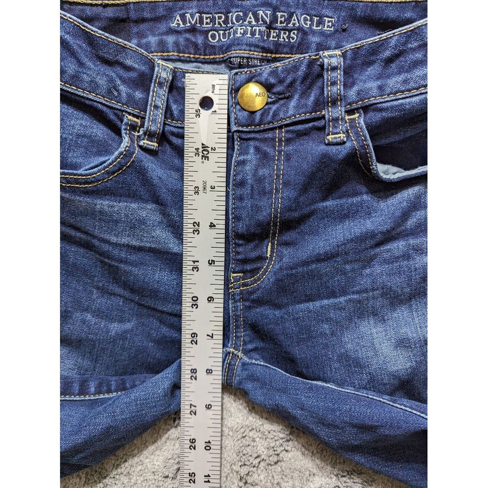 American Eagle Super Stretch Jegging Women's Size 0 Dark Wash - Picture 8 of 13